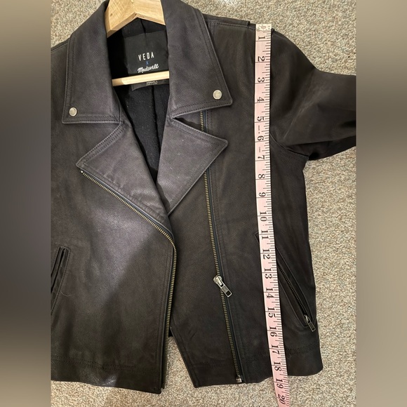 Veda c Madewell Leather Moto Jacket, size XS - Picture 7 of 8